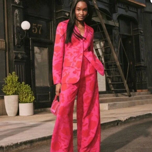 NWT Kate Spade x Target Classic Rose Floral Women's Blazer and Pant Suit - Picture 1 of 9